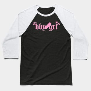 bby grl (pink & white) Baseball T-Shirt